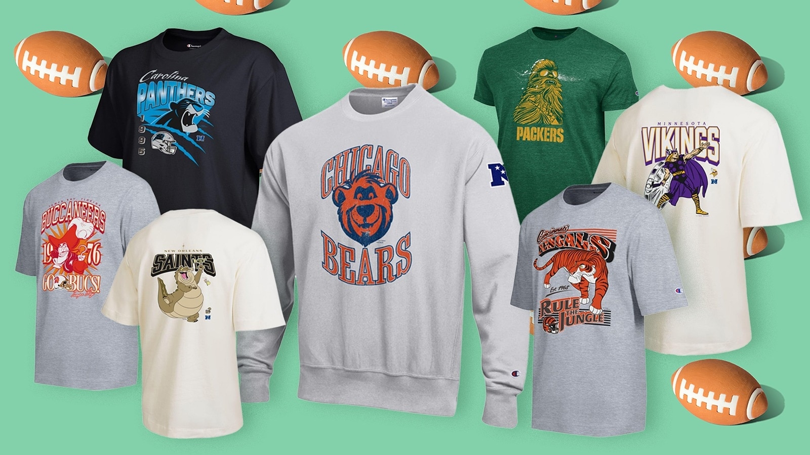 Disney X Champion NFL Collection Pairs Teams With Beloved Characters