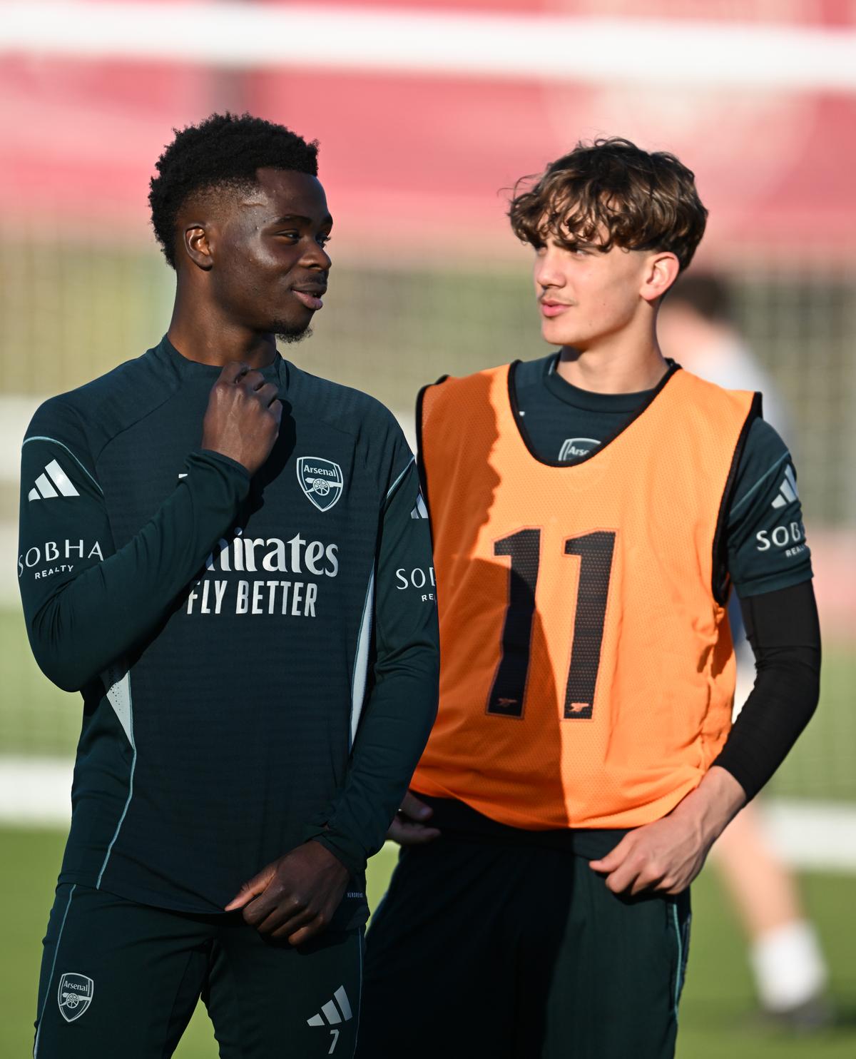 Saka Challenges Dowman After Arsenal Breakthrough