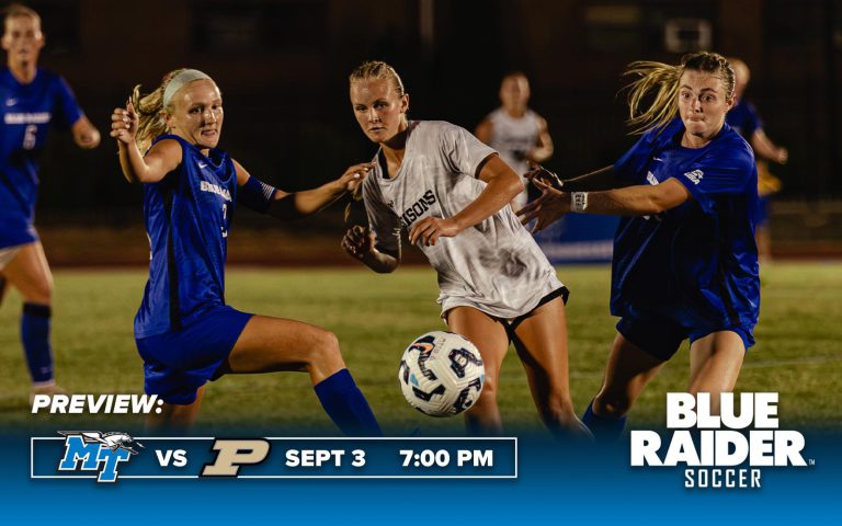 MTSU Women's Soccer Seeks Unbeaten Run Against Purdue
